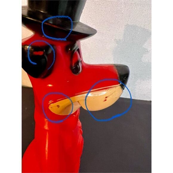 Vintage 1960’s Hanna-Barbera Huckleberry Hound Bubble Bath Coin Bank - Picture 6 of 14